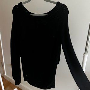 Black Side Slit Merino Wool Lululemon Sweater